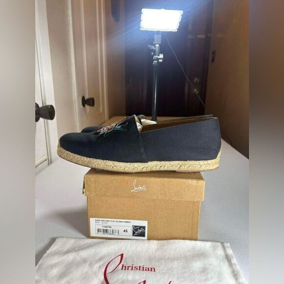 Christian Louboutin Sparrow Birds 'Mom & Dad' Tattoo Patch Espadrille 45 / US 12 - Picture 8 of 12